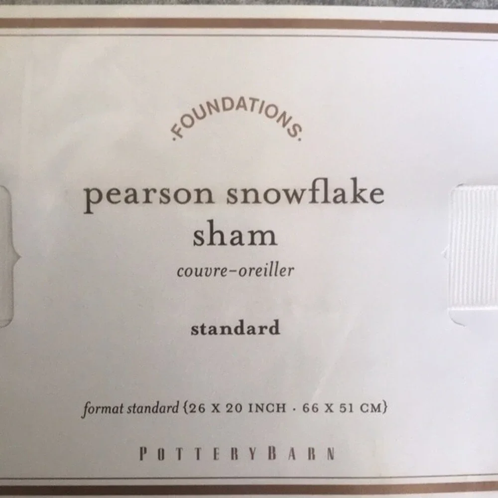 Pottery Barn Pearson Snowflake Standard Pillow Sham
